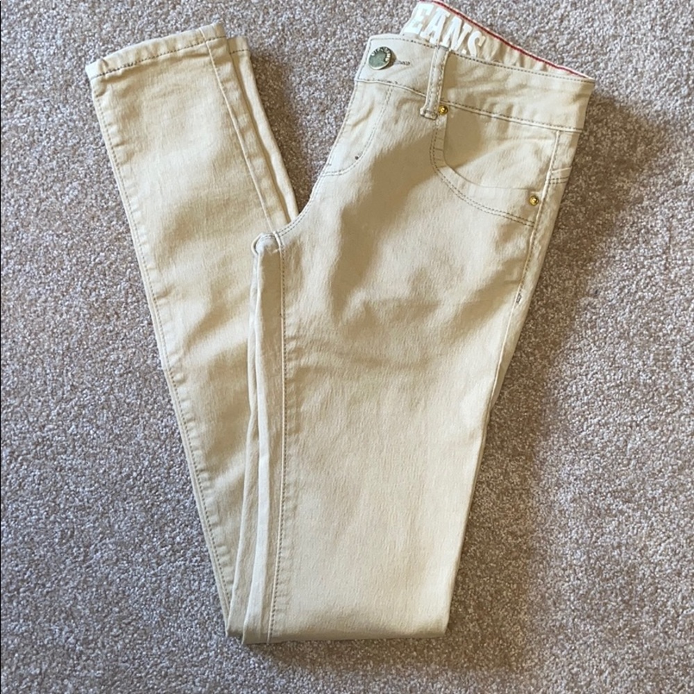 Khaki skinny jeans